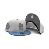 White St. Louis Cardinals Paisley Logo Sky Blue Visor Gray Bottom 1931 World Series New Era 59Fifty Fitted