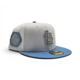White St. Louis Cardinals Paisley Logo Sky Blue Visor Gray Bottom 1931 World Series New Era 59Fifty Fitted