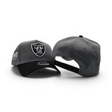 Storm Gray Los Vegas Raiders Black Curved Brim Gray Bottom 60th Season New Era A-Frame 9Forty Snapback