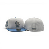 White St. Louis Cardinals Paisley Logo Sky Blue Visor Gray Bottom 1931 World Series New Era 59Fifty Fitted