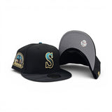 Black Seattle Mariners Black Camo Visor Gray Bottom 30th Anniversary Side Patch New Era 59Fifty Fitted