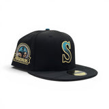 Black Seattle Mariners Black Camo Visor Gray Bottom 30th Anniversary Side Patch New Era 59Fifty Fitted
