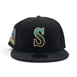 Black Seattle Mariners Black Camo Visor Gray Bottom 30th Anniversary Side Patch New Era 59Fifty Fitted