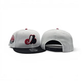 White Montreal Expos Black Visor Gray Bottom 35th Anniversary Side Patch 9Fifty New Era Snapback