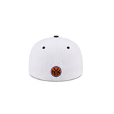 *** PRE-ORDER ARRIVING MIDDLE Of AUGUST White 2025-2026 New York Knicks Champions Black Visor Gray Bottom Trophy Side Patch New Era 59Fifty Fitted