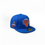 *** PRE-ORDER ARRIVING MIDDLE Of AUGUST Royal Blue New York Knicks Gray Bottom 2025-2026 Champs Side Patch New Era 59Fifty Fitted