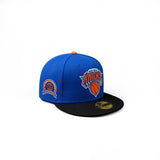 *** PRE-ORDER ARRIVING MIDDLE Of AUGUST Royal Blue New York Knicks Black Visor Gray Bottom 3X NBA Champions Side Patch New Era 59Fifty Fitted