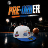 *** PRE-ORDER ARRIVING MIDDLE Of AUGUST 2026 White NBA Finals New York Knicks Royal Blue Visor Gray Bottom  2025-2026 Champs Side Patch New Era 59Fifty Fitted