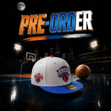 *** PRE-ORDER ARRIVING MIDDLE Of AUGUST White New York Knicks Royal Blue Visor Gray Bottom 2026 Champs Side Patch New Era 59Fifty Fitted