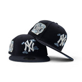 Navy Blue New York Yankees Cloud Logo Icy Blue Bottom 2000 Subway Series Side Patch New Era 59Fifty Fitted