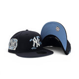 Navy Blue New York Yankees Cloud Logo Icy Blue Bottom 2000 Subway Series Side Patch New Era 59Fifty Fitted