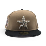 Khaki Houston Astros Cow Logo Black Visor Pink Bottom 20th Anniversary Side Patch New Era Fitted