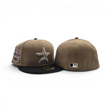 Khaki Houston Astros Cow Logo Black Visor Pink Bottom 20th Anniversary Side Patch New Era Fitted
