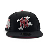 Black New York Yankees Cloud Logo Red Bottom 2000 Subway Series Side Patch New Era 59Fifty Fitted