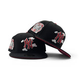 Black New York Yankees Cloud Logo Red Bottom 2000 Subway Series Side Patch New Era 59Fifty Fitted