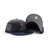 Dark Gray St. Louis Cardinals Navy Blue Visor Gray Bottom Busch Stadium Side Patch New Era 59Fifty Fitted