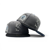 Storm Gray Seattle Mariners Cow Print Logo Black Visor Icy Blue Bottom 30th Anniversary Side Patch New Era 59Fifty Fitted