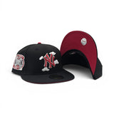 Black New York Yankees Cloud Logo Red Bottom 2000 Subway Series Side Patch New Era 59Fifty Fitted