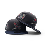 Dark Gray St. Louis Cardinals Navy Blue Visor Gray Bottom Busch Stadium Side Patch New Era 59Fifty Fitted