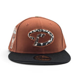 Rust Orange Arizona Diamondbacks Cow Print Logo Black Visor Gray Bottom 1998 Inaugural Season Side Patch New Era 59Fifty Fitted