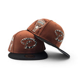 Rust Orange Arizona Diamondbacks Cow Print Logo Black Visor Gray Bottom 1998 Inaugural Season Side Patch New Era 59Fifty Fitted