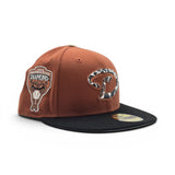 Rust Orange Arizona Diamondbacks Cow Print Logo Black Visor Gray Bottom 1998 Inaugural Season Side Patch New Era 59Fifty Fitted