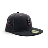 Dark Gray Houston Astros Black Heather Visor Red Bottom 2022 World Series Side Patch New Era 59Fifty Fitted
