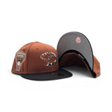Rust Orange Arizona Diamondbacks Cow Print Logo Black Visor Gray Bottom 1998 Inaugural Season Side Patch New Era 59Fifty Fitted