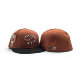 Rust Orange Arizona Diamondbacks Cow Print Logo Black Visor Gray Bottom 1998 Inaugural Season Side Patch New Era 59Fifty Fitted