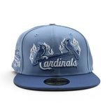Sky Blue St. Louis Cardinals Indigo Blue Visor Gray Bottom 2006 World Series Champions Side Patch New Era 59Fifty Fitted