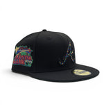 Black Atlanta Braves Mosaic Logo Green Bottom 2000 All Star Game Side Patch New Era 59FIFTY Fitted