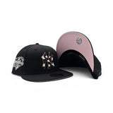 Black New York Yankees Cow Print Logo Pink Bottom 2000 Subway Series Side Patch New Era 59Fifty Fitted