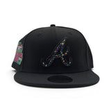 Black Atlanta Braves Mosaic Logo Green Bottom 2000 All Star Game Side Patch New Era 59FIFTY Fitted