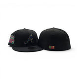 Black Atlanta Braves Mosaic Logo Green Bottom 2000 All Star Game Side Patch New Era 59FIFTY Fitted