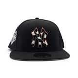 Black New York Yankees Cow Print Logo Pink Bottom 2000 Subway Series Side Patch New Era 59Fifty Fitted