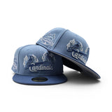 Sky Blue St. Louis Cardinals Indigo Blue Visor Gray Bottom 2006 World Series Champions Side Patch New Era 59Fifty Fitted