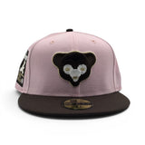 Pink Chicago Cubs Brown Visor Gray Bottom Be Alert Foul Balls Side Patch New Era Fitted