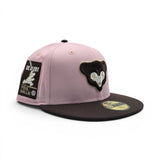 Pink Chicago Cubs Brown Visor Gray Bottom Be Alert Foul Balls Side Patch New Era Fitted