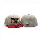 Off White New York Yankees Red Visor Green Bottom 27X World Series Champions List Side Patch New Era 59Fifty Fitted
