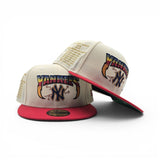 Off White New York Yankees Red Visor Green Bottom 27X World Series Champions List Side Patch New Era 59Fifty Fitted