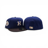 Royal Blue Houston Astros Brown Visor Gray Bottom 2022 World Series Side Patch New Era 59Fifty Fitted (Copy)