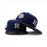 Royal Blue Houston Astros Brown Visor Gray Bottom 2022 World Series Side Patch New Era 59Fifty Fitted (Copy)