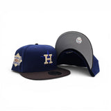 Royal Blue Houston Astros Brown Visor Gray Bottom 2022 World Series Side Patch New Era 59Fifty Fitted (Copy)