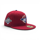 Red Toronto Blue Jays Gray Bottom 1998 World Series Side Patch New Era 59Fifty Fitted