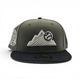 Olive Green Colorado Rockies Black Visor Gray Bottom 30th Anniversary Side Patch New Era 59Fifty Fitted