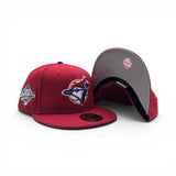 Red Toronto Blue Jays Gray Bottom 1998 World Series Side Patch New Era 59Fifty Fitted