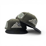 Olive Green Colorado Rockies Black Visor Gray Bottom 30th Anniversary Side Patch New Era 59Fifty Fitted