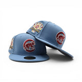 Sky Blue Chicago Cubs Gray Bottom 1990 All Star Game Side Patch New Era 59Fifty Fitted