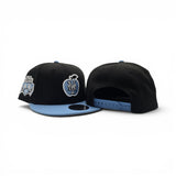 Black New York Mets Apple logo Icy Blue Visor Gray Bottom Final Season Shea Stadium Side Patch 9Fifty Snapback