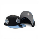 Black New York Mets Apple logo Icy Blue Visor Gray Bottom Final Season Shea Stadium Side Patch 9Fifty Snapback